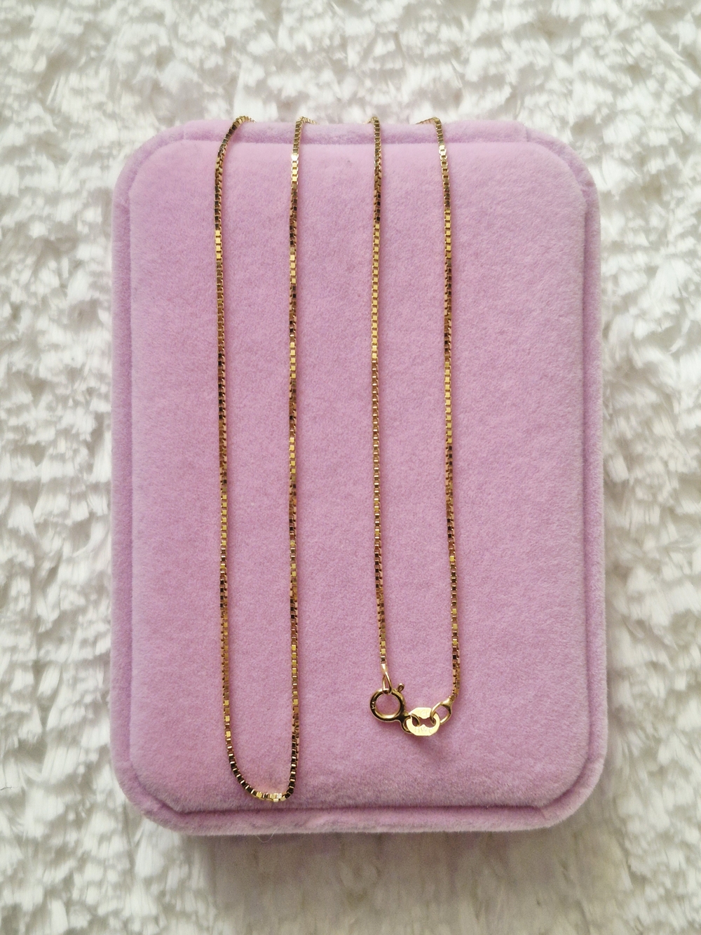14k Yellow Gold Box Chain Necklace